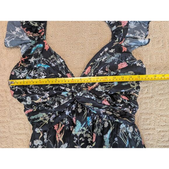 NWT Anthropologie Let Me Be Dress Women Small Black Sweetheart Ruffle Tier Maxi - Picture 4 of 10